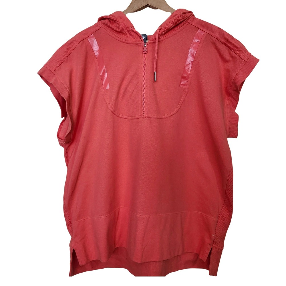 Adidas x Stella McCartney Coral Short Sleeve Hoodie Size M Athleisure Sporty
